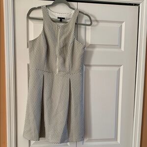 Express Black and White Textured Mini Dress